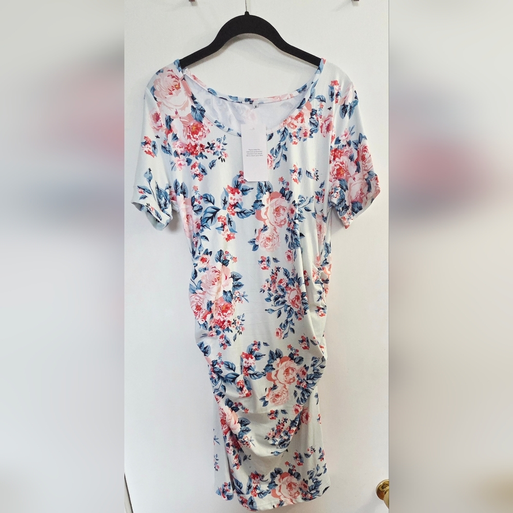 Floral Print Short Sleeve Dress
